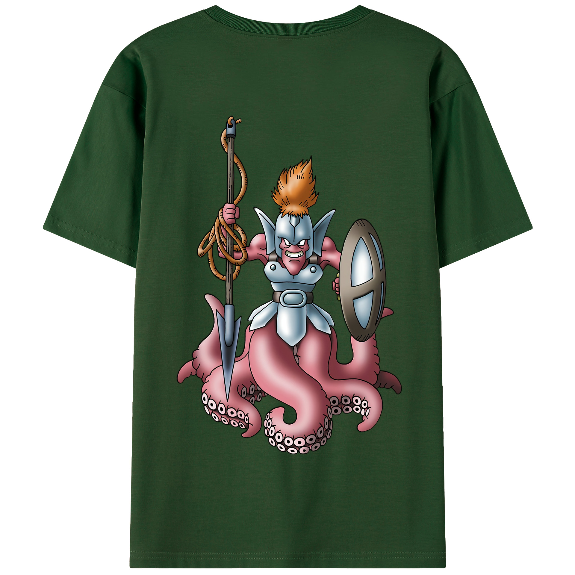 （画像用） ドラゴンクエスト Doragon Kuesuto Dragon Quest 綿100％半袖Tシャツ（背面プリント）